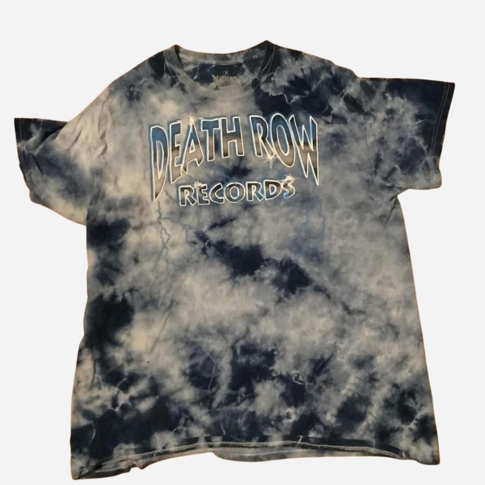 blue and white death row records tshirt